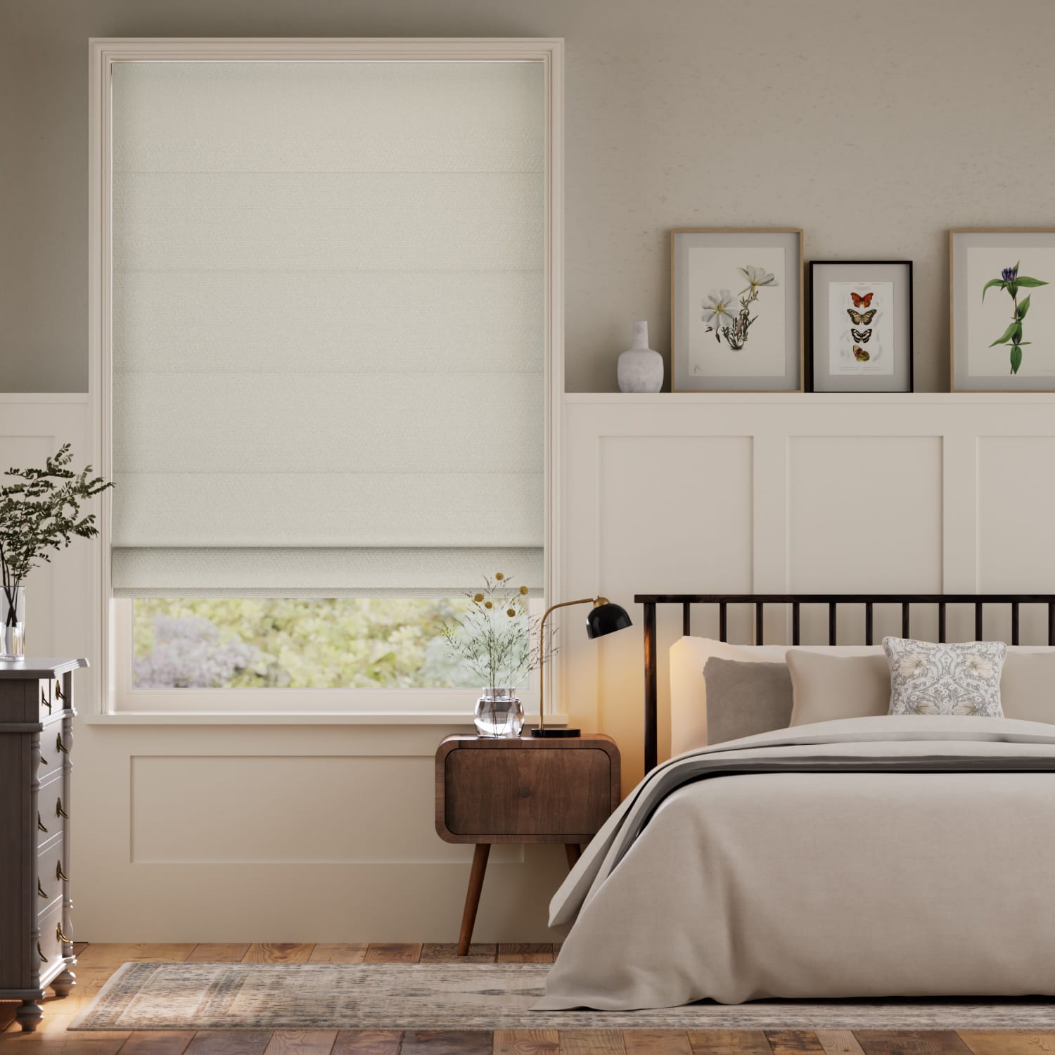 Colorized Denver Blackout Feather Grey Roman Blind 7592