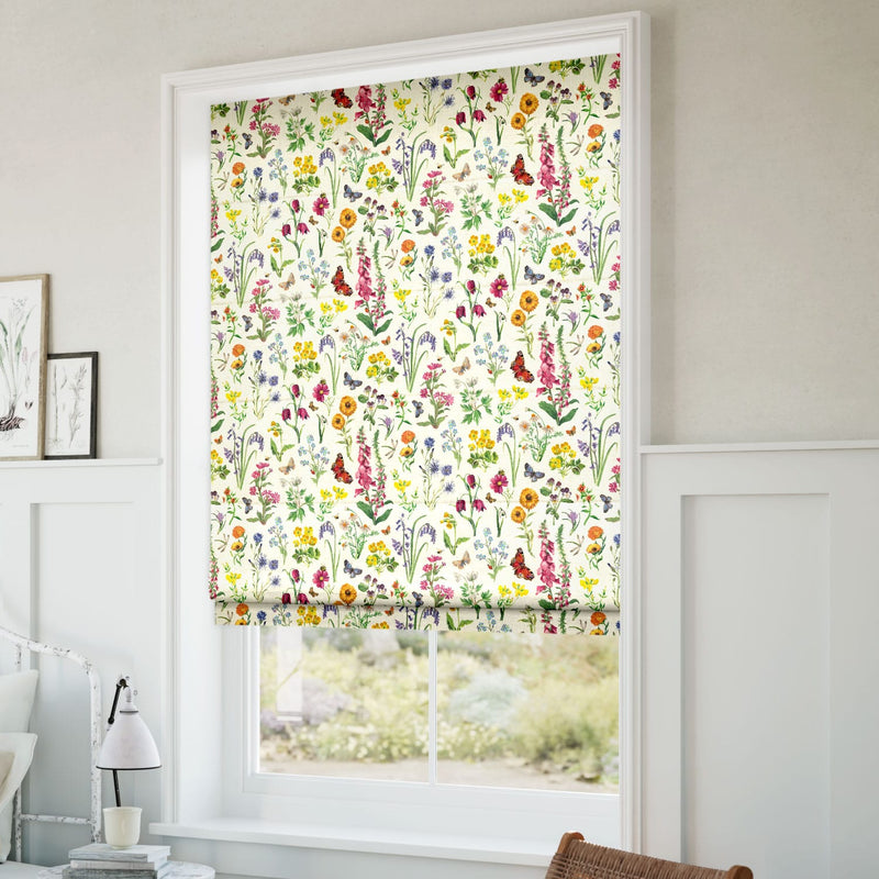 ColorizedZoom Wild Flowers Meadow Roman Blind 7657