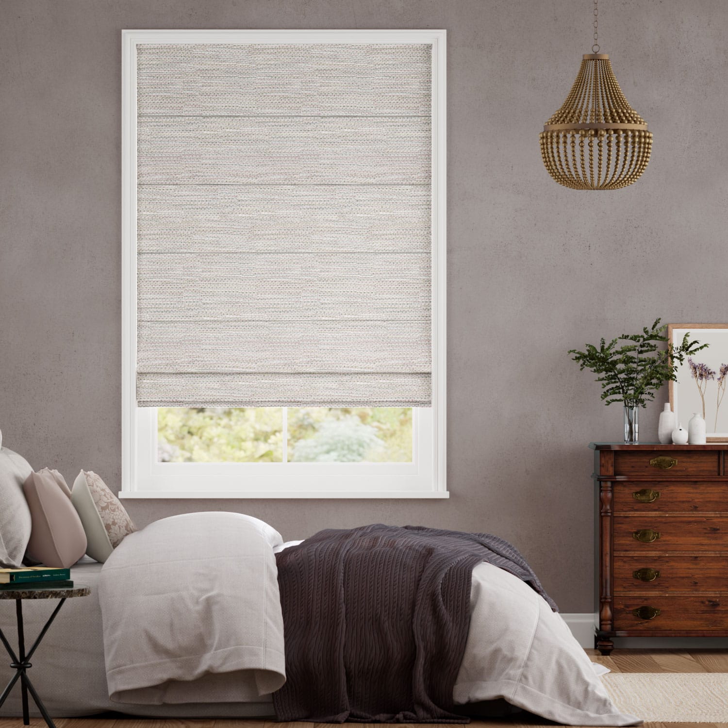 Colorized Cleo Heather Roman Blind 7662