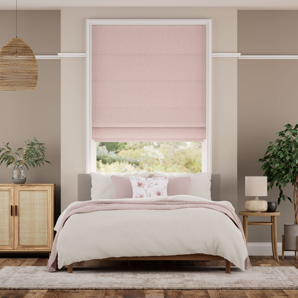 Colorized Costello Blush Roman Blind 7669
