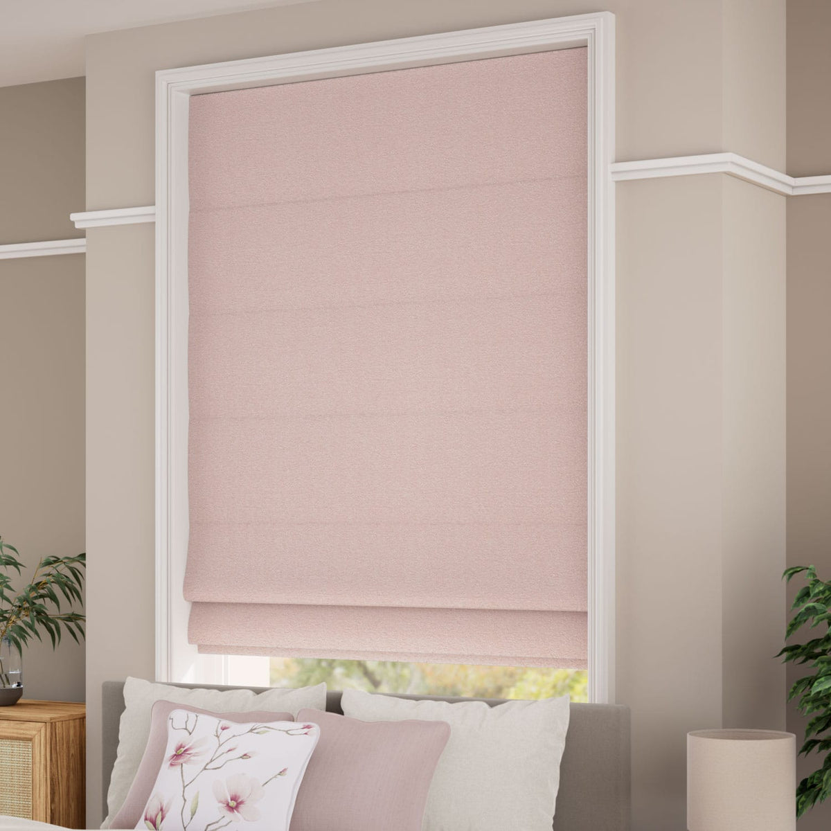 ColorizedZoom Costello Blush Roman Blind 7669