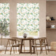 Colorized Watercolour Canopy Leaf Green Roman Blind 7701