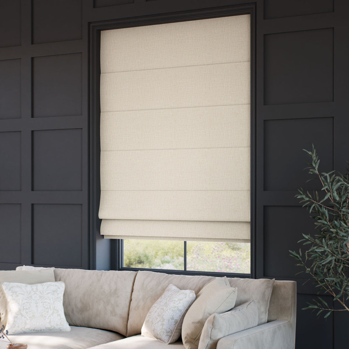 ColorizedZoom Columbia Biscuit Roman Blind 7767