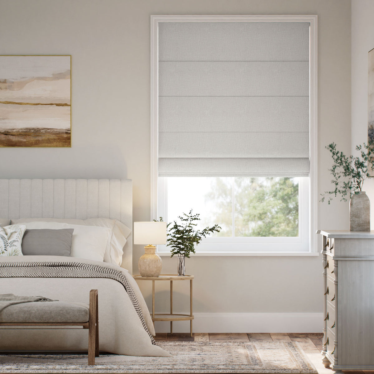 Colorized Columbia Rock Salt Roman Blind 7773