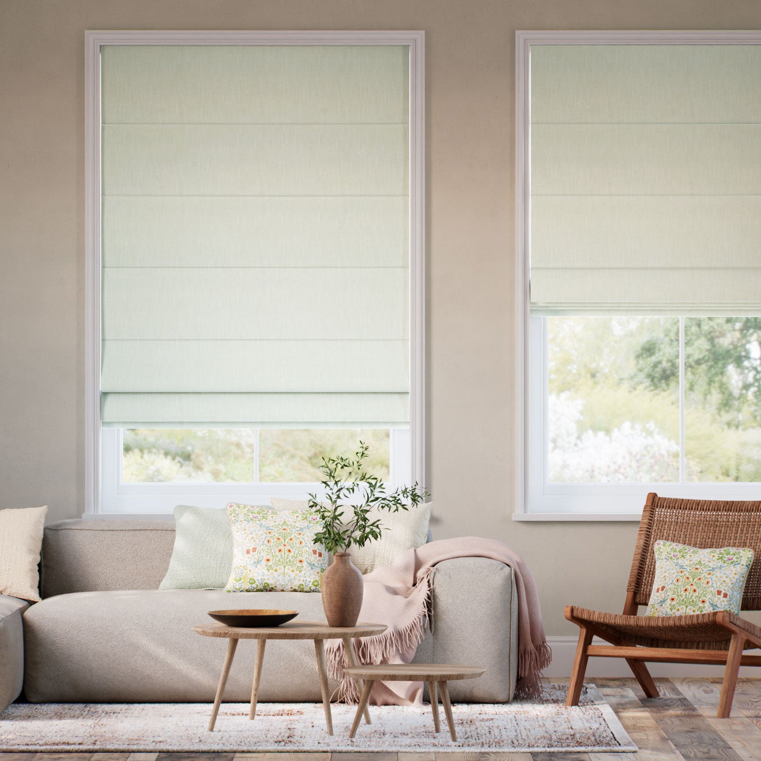Colorized Eco-Friendly Nyah Limoncello Roman Blind 7789