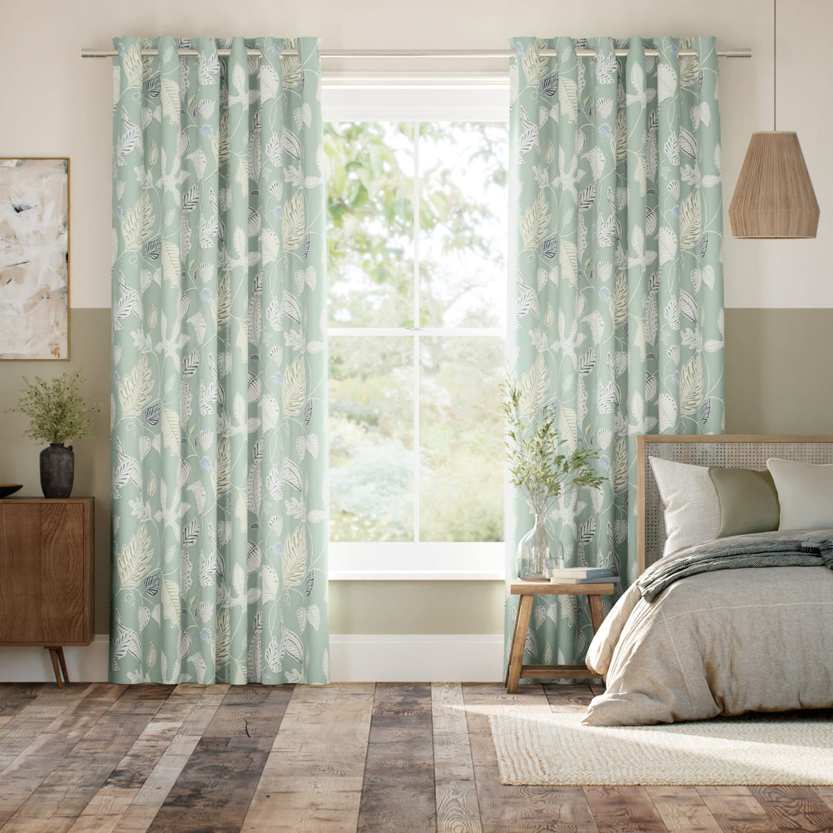 Colorized Flavia Seafoam  Curtains 5443