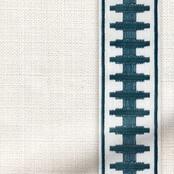 ColorizedZoom Quintessence Linen & Ascott Teal Curtains 5604