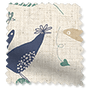 ColorizedSwatch Hygge Birds Vintage Linen Pastoral Blue Curtains sample image 5611