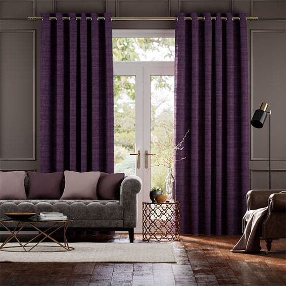 Colorized Plush Chenille Amethyst  Curtains 5709
