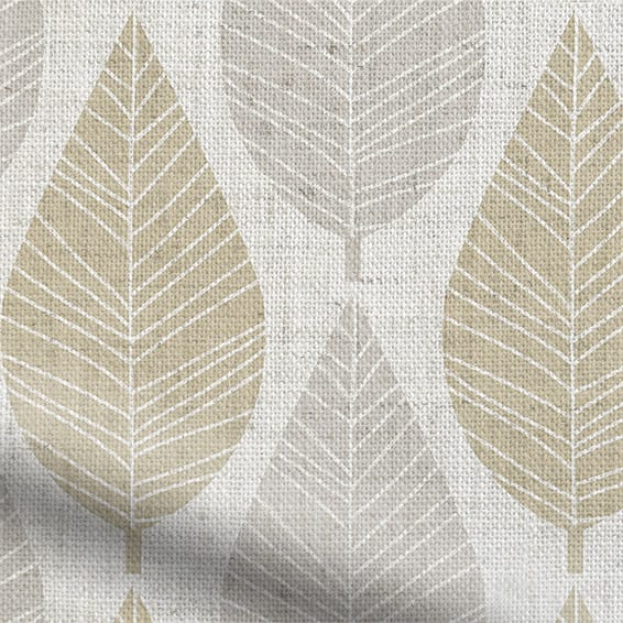 ColorizedZoom Winter Leaf Linen Hazelwood Curtains 5734