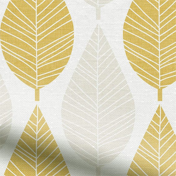 ColorizedZoom Winter Leaf Biscotti Curtains 5735