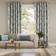 Colorized William Morris Acanthus Vintage Blue Curtains 5804