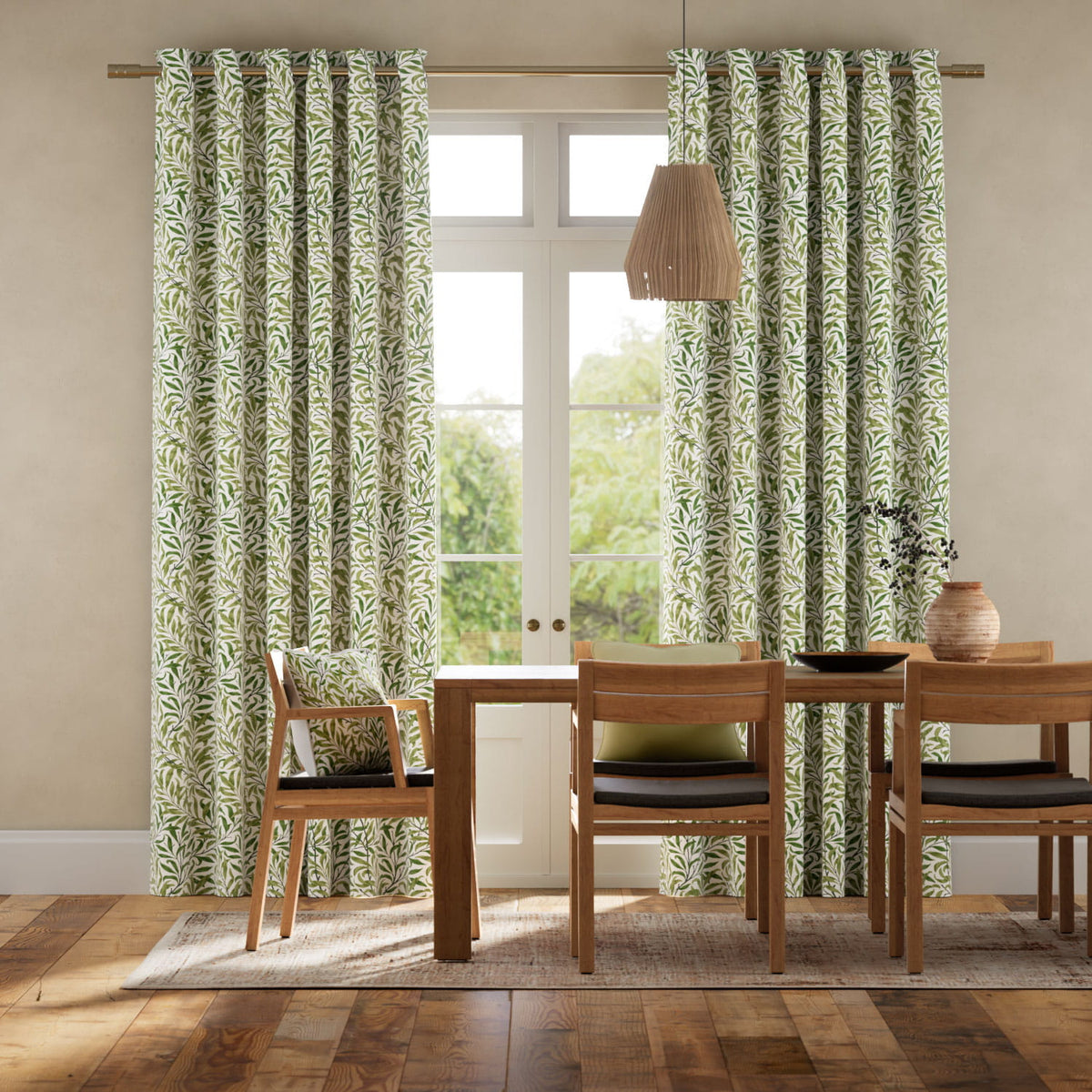 Colorized William Morris Willow Bough Vine Curtains 5835