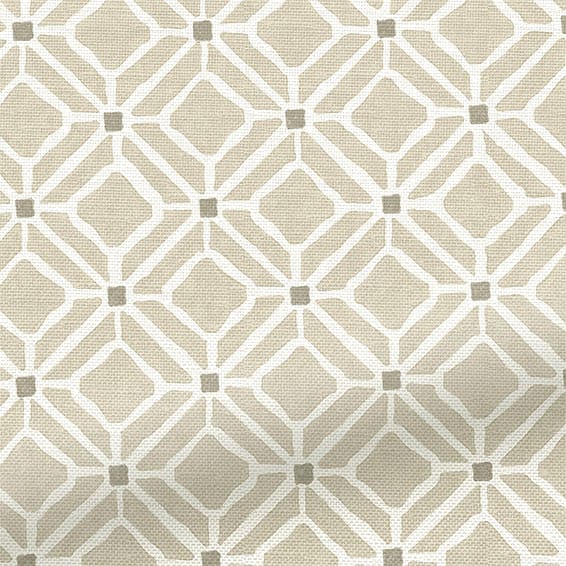 ColorizedZoom Fretwork Diamond Linen Curtains 5844