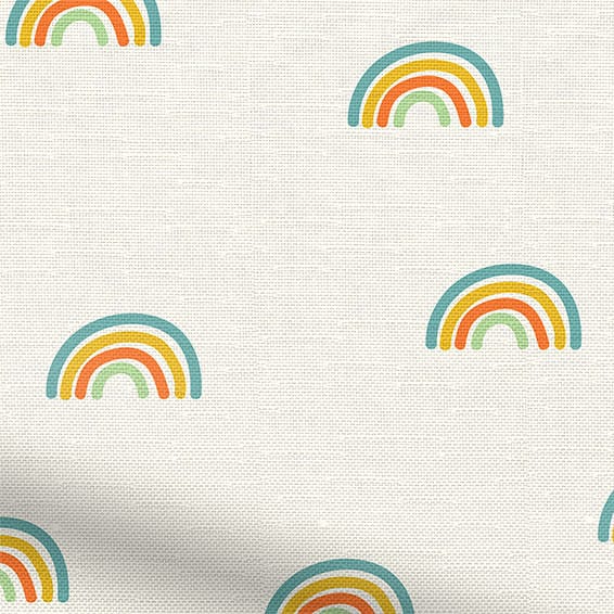 ColorizedZoom Tiny Rainbows Sunrise Curtains 5857