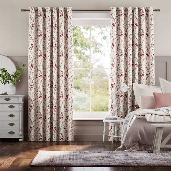 Colorized Sweet Pea Pink Curtains 5895
