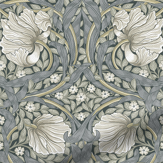 ColorizedZoom William Morris Pimpernel French Grey Curtains 5906