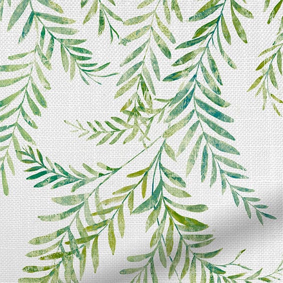ColorizedZoom Dappled Ferns Leaf Green Curtains 6041