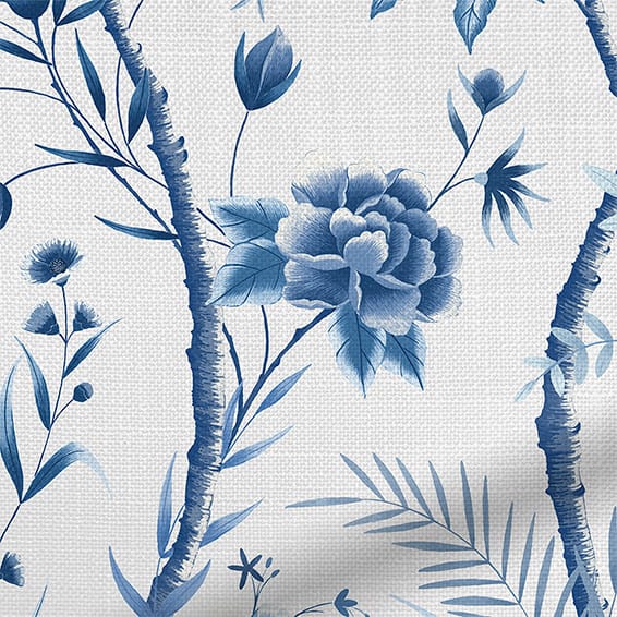 ColorizedZoom Chinoiserie China Blue Curtains 6043