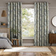 Colorized Inky Botanical Blue Stone Curtains 6055