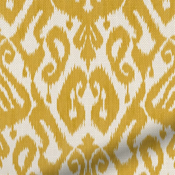 ColorizedZoom Ikat Damask Deep Ochre Curtains 6138