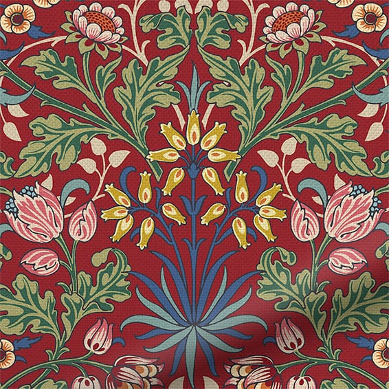 ColorizedZoom William Morris Hyacinth Russet Curtains 6257