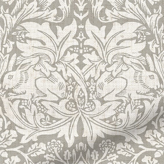 ColorizedZoom William Morris Brother Rabbit Stone Curtains 6274