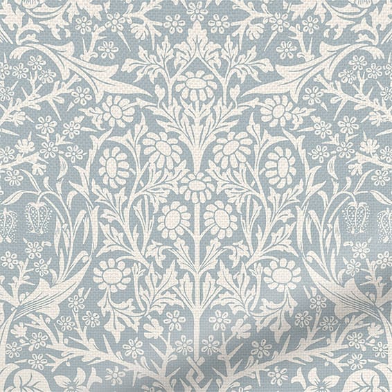 ColorizedZoom William Morris Blackthorn Blue Grey Curtains 6275
