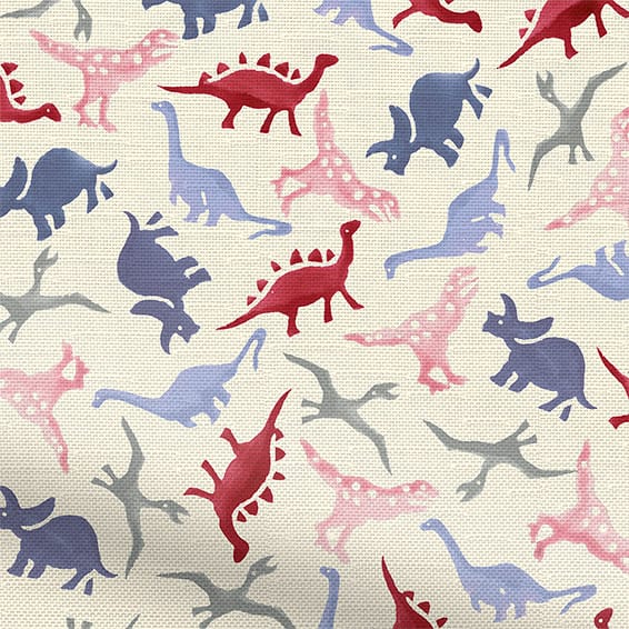 ColorizedZoom Dinosaurs Pink Curtains 6296