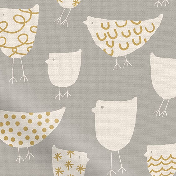 ColorizedZoom Tweet Tweet Grey Curtains 6305