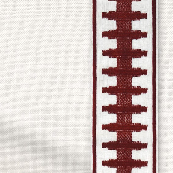 ColorizedZoom Bijou Linen Alabaster & Ascott Rouge Curtains 6313