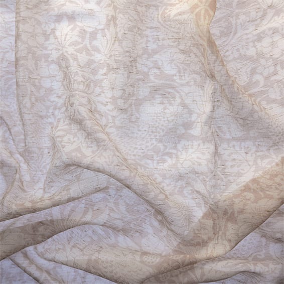 ColorizedZoom William Morris Strawberry Thief Voile Blush Curtains 6316