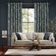 Colorized Grasses Blue Curtains 6321