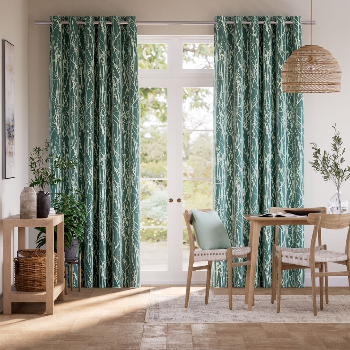 Colorized Grasses Sea Mist Curtains 6322