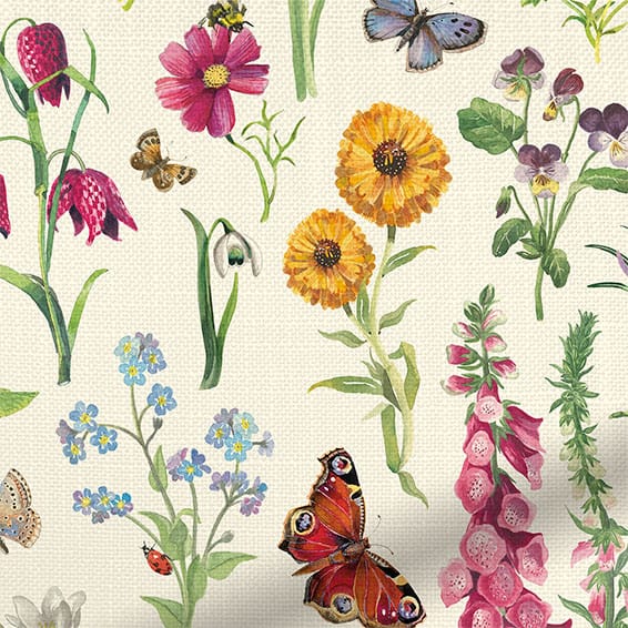 ColorizedZoom Wild Flowers Meadow Curtains 6431