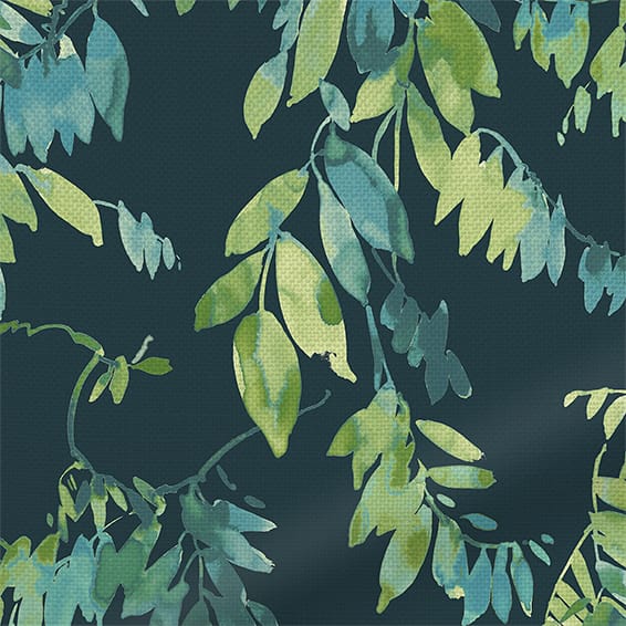 ColorizedZoom Watercolour Canopy Teal Curtains 6476