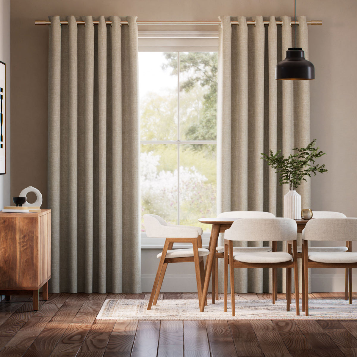 Colorized Lydia Almond Curtains 6545