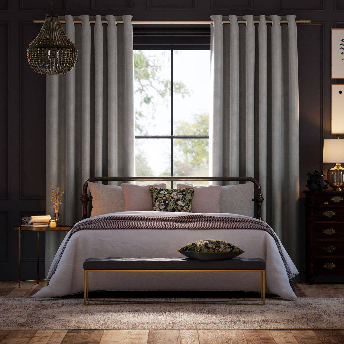 Colorized Cambridge Velvet Blackout Cloud Curtains 6577
