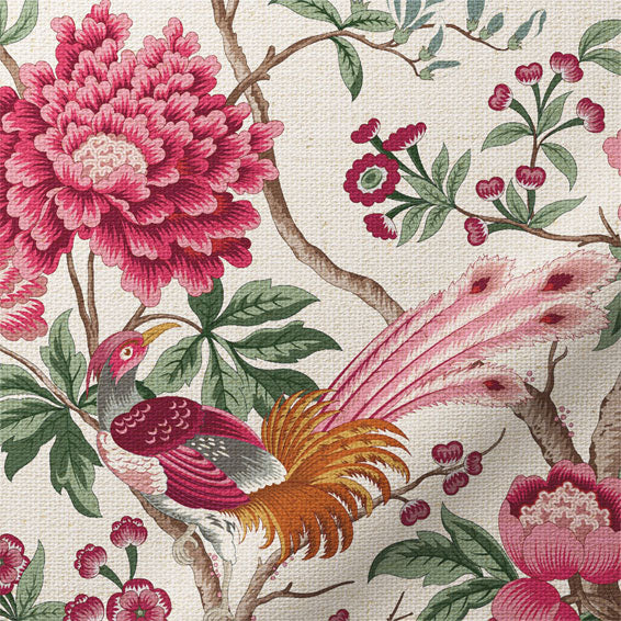 ColorizedZoom Elysian Paradise Fuchsia Curtains 6599