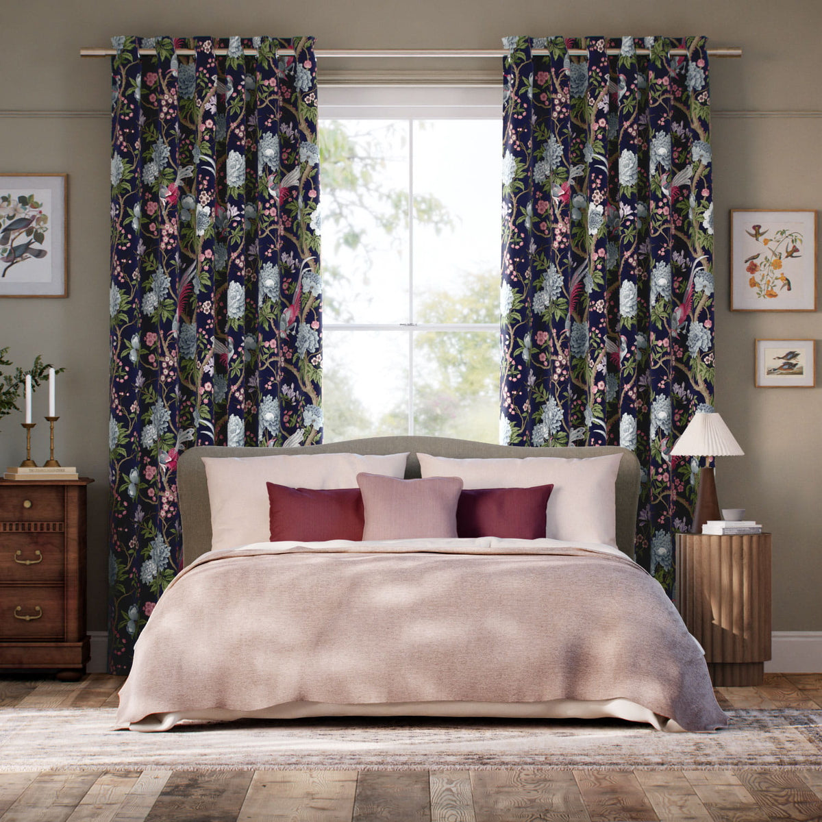 Colorized Elysian Paradise Ink Curtains 6597