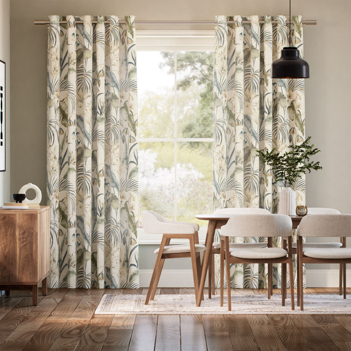 Colorized Cedella Sepia Curtains 6625