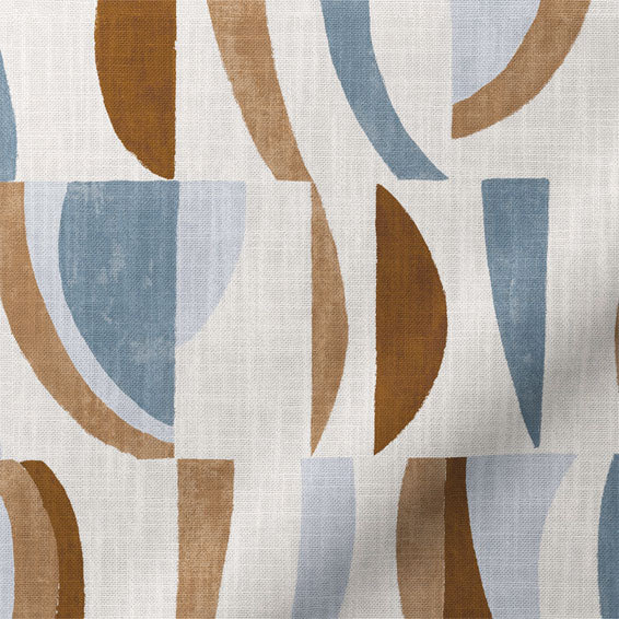 ColorizedZoom Torillo Terracotta & Pacific Curtains 6630