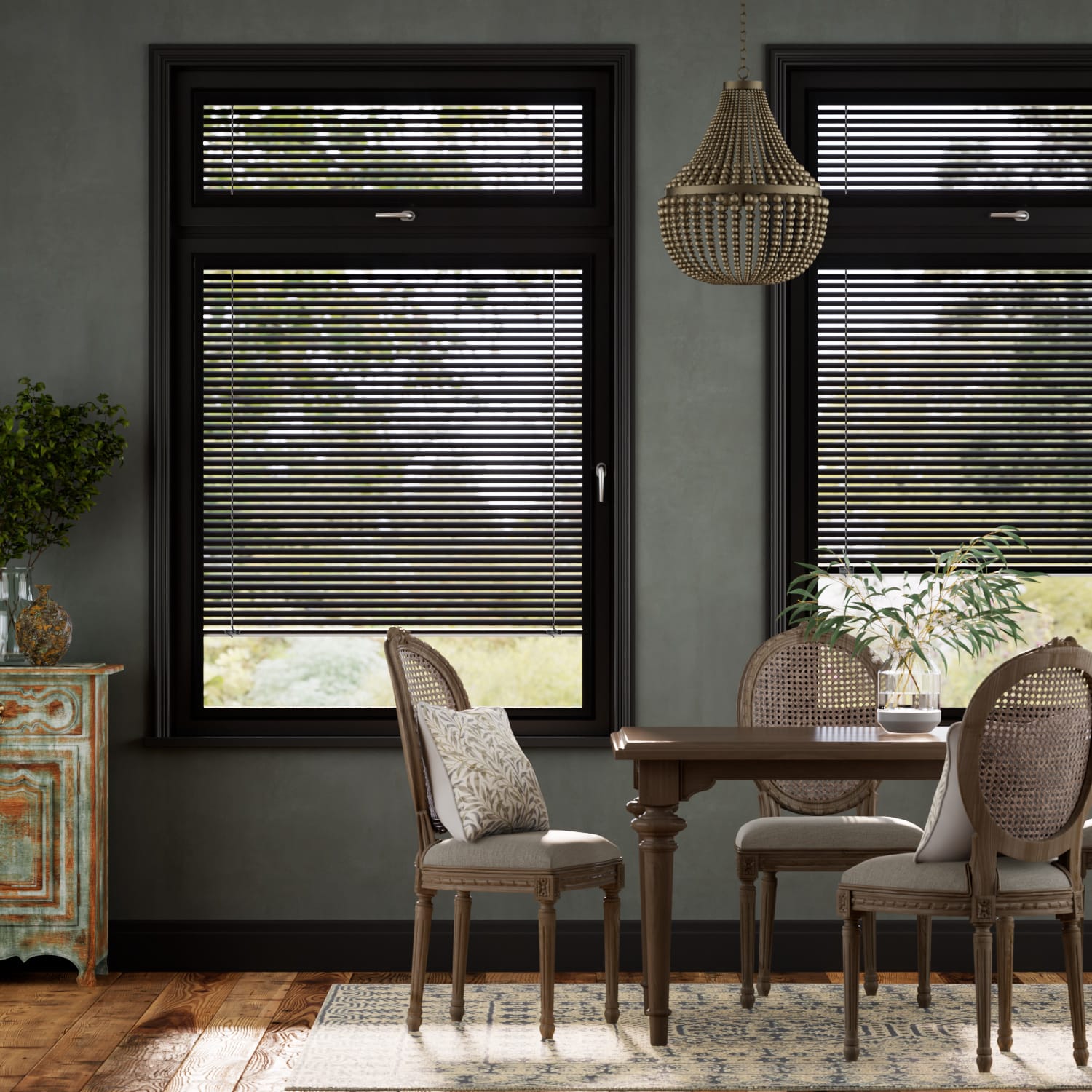 Colorized PerfectFIT Black Venetian Blind 7878