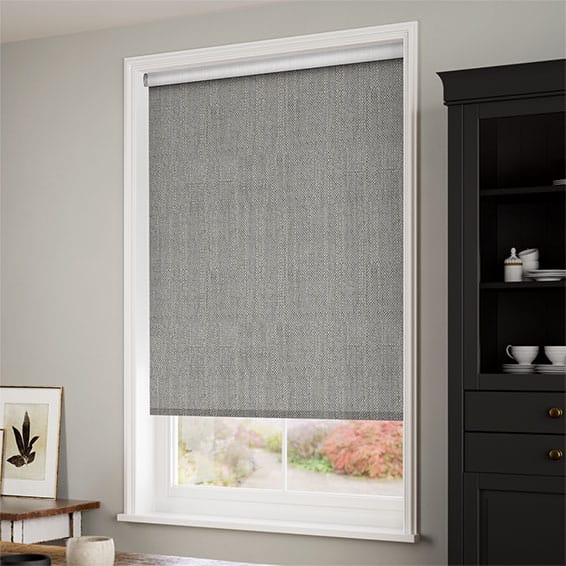 ColorizedZoom Choices Paleo Linen Steel Roller Blind 8013