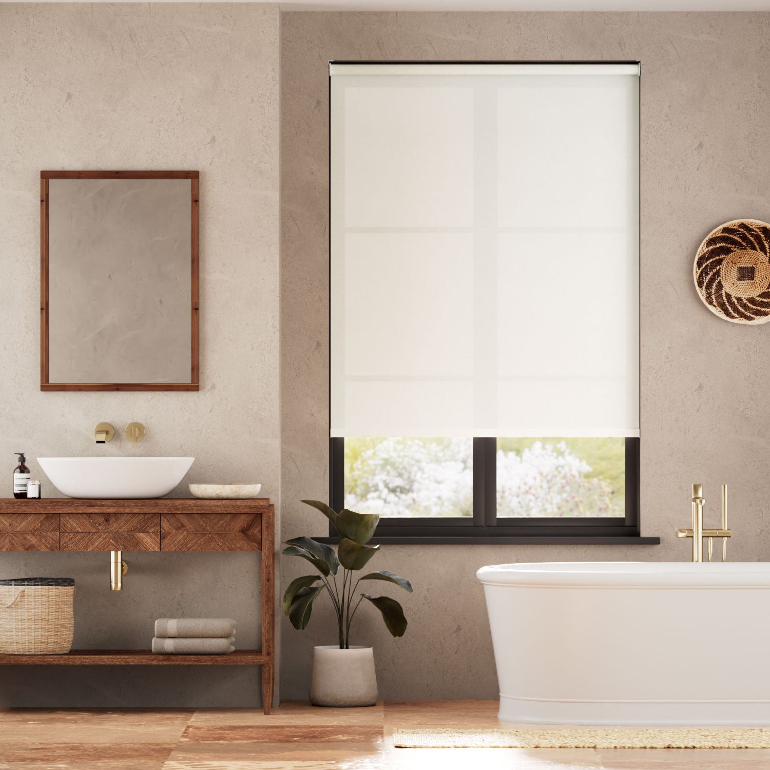 Colorized Eco-Friendly Dimout Cool Mist Roller Blind 8041