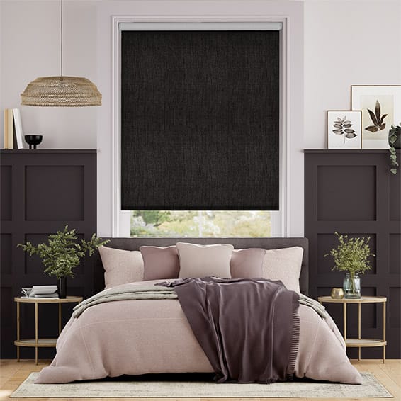Colorized Thermal Luxe Dimout Charcoal Roller Blind 8114
