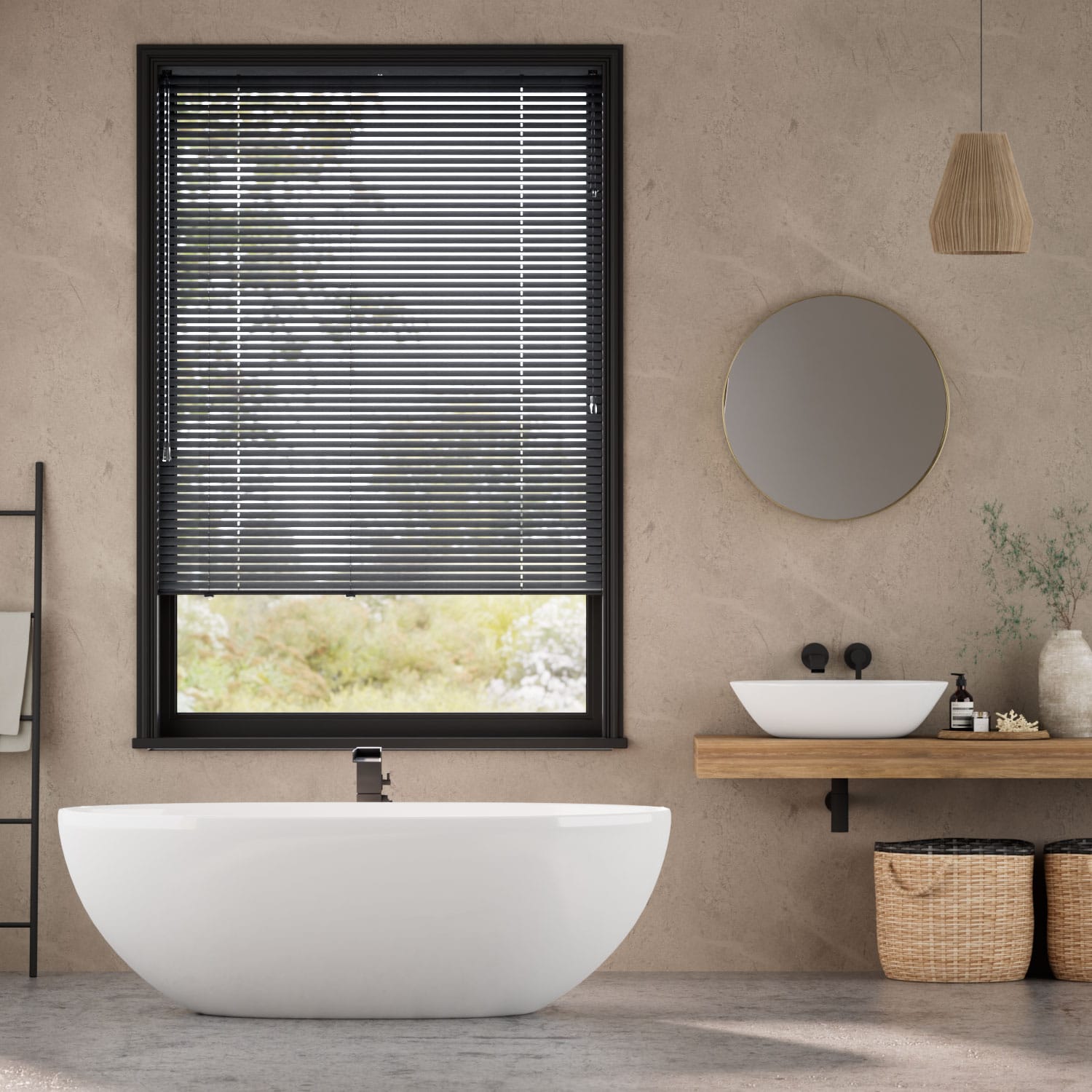 Colorized Spirit Dark Grey Venetian Blind - 25mm Slat 8180