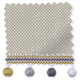 ColorizedSwatch Bijou Linen Grey Wash & Mustard Trimmed Roman Blind sample image 8931