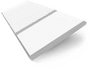 ColorizedSwatch Pristine White & Tundra Faux Wood Blind - 50mm Slat sample image 8815