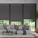 Colorized Electric DuoShade Cordless Anthracite Thermal Blind 9025